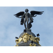 Outdoor-Gartendekoration Metallhandwerk Bronze geflügelten Engel Statue